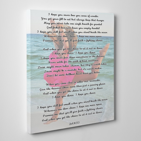 Bestseller Custom Canvas with Lyrics, Text, Word art, Quotes. Personalized Canvas Gift Custom Gallery Canvas Print with a background picture