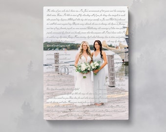 MOH Speech Canvas/ Maid of Honor Speech Canvas/ Matron of Honor Canvas. BFFs canvas print gift. Best friend canvas/ Sister's wedding gift