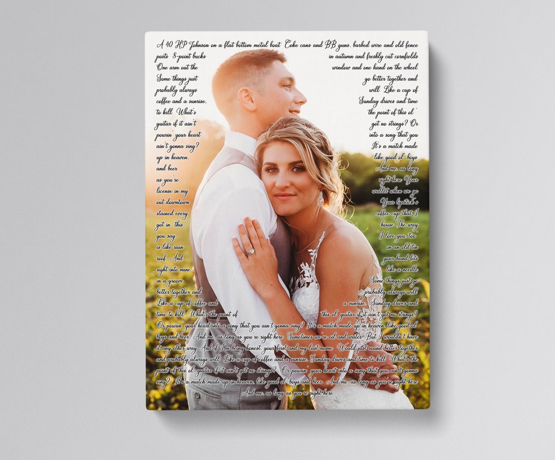 First Dance Lyrics on Canvas