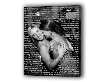 MOH Speech Canvas/ Maid of Honor Speech Canvas/ Matron of Honor Canvas. BFFs Christmas canvas gift Best friend canvas/ Sister's wedding gift