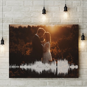 Anniversary Gift for Woman Wife, Custom Song Lyrics Wall Art, Sound wave song Print Personalized Gift. Personalized Sound Wave Wall Art