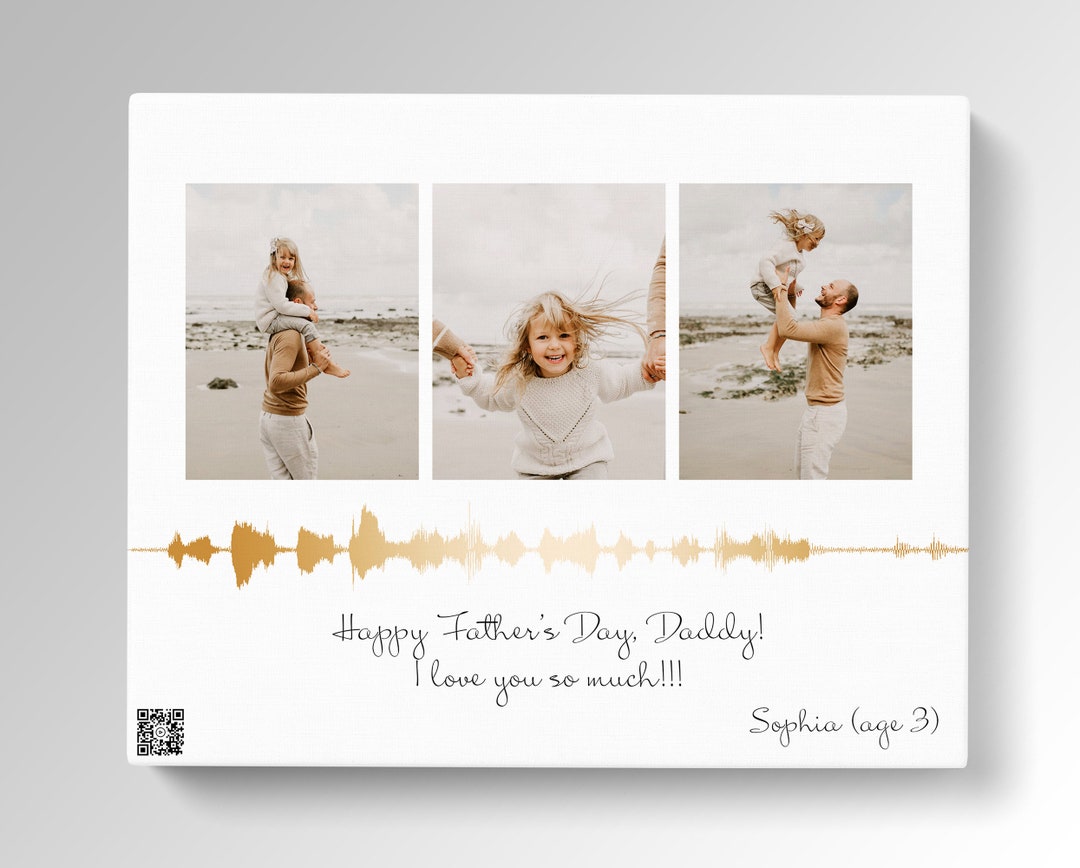 Print Gift With QR and Sound Wave. Gift to Family Members With QR Code