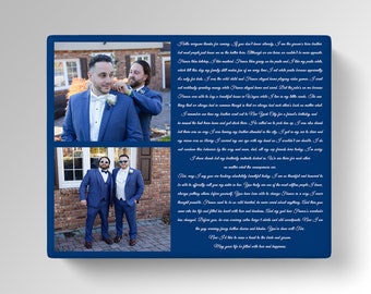 Best Man Speech Print Canvas. Best Friend Speech after wedding Gift. Best Friend B'day gift with printed speech/ Xmas Gift for best friend
