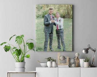 Custom MOH Speech Canvas/ Maid of Honor Canvas/ BFFs Canvas Gift/ Custom Canvas with Lyrics/ Wedding Canvas Gift. Best man speech canvas