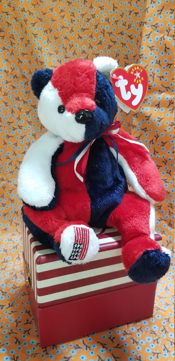 patriot bear beanie baby