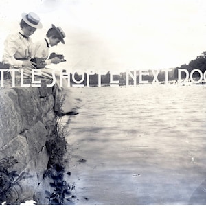 Vintage Photograph Of 1900s Virginian Women Photographers taking Pictures at the lakeside