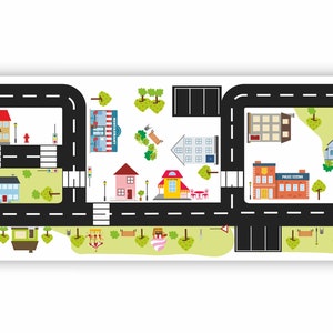 Stadssticker: 144,78 x 43,18 cm, 57 x 17 inch. Meubelsticker "Ride on CITY"