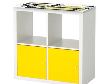 Road decal "RIDE on City": 77x39cm suitable for Ikea Kallax 2 storages (shelf NOT included)