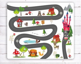 Tapis de jeu forêt : 59 x 50 cm Sticker pour meubles « Forêt » adapté à la table d'enfants IKEA KRITTER - Meubles non inclus
