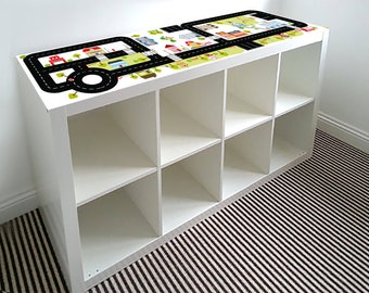 Road decal "RIDE on City":  146,5x39cm. sutitable for Ikea KALLAX storage\see picture\ - Furniture not include