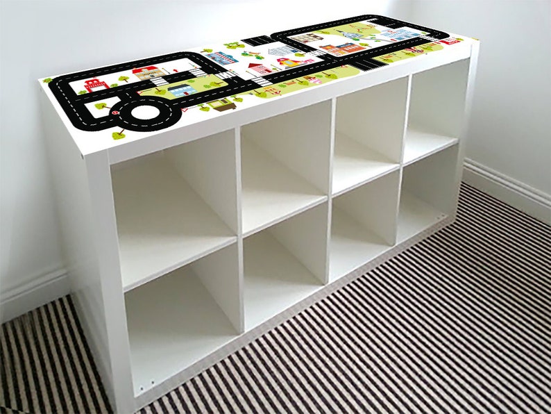 Road decal RIDE on City: 146,5x39cm. sutitable for Ikea KALLAX storagesee picture Furniture not include image 1