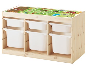 FARM entertaining sticker 89,7x39,7cm sutitable for IKEA wooden Trofast storage - Furniture not included