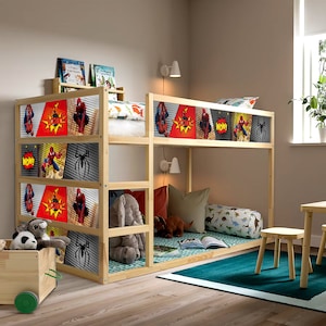 Spiderman Kura Bed Decal: IKEA Bed Sticker, Boy Room Decor