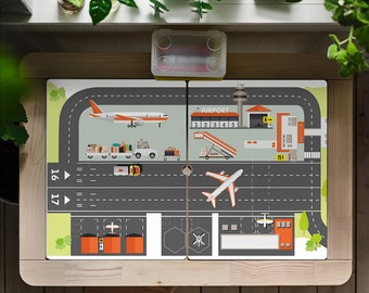 Road sticker  "AIRPORT" cars and planes sutitable for IKEA FLISAT table  - Furniture not included