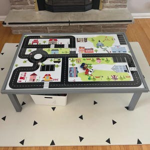 Road Play Mat Table Sticker 121n81cm Table: Kids Playroom Decor