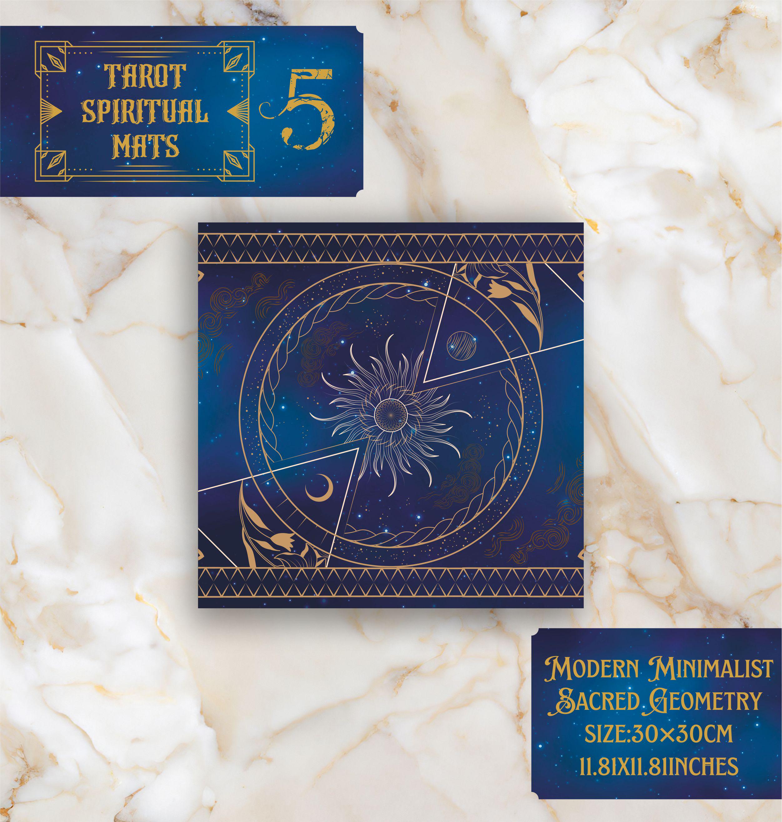 Tapis De Tarot Divinatoire 75x75 Cm – Nappe D'autel Lune Et étoiles – Tissu Pour Cartes Et Rituels Spirituels