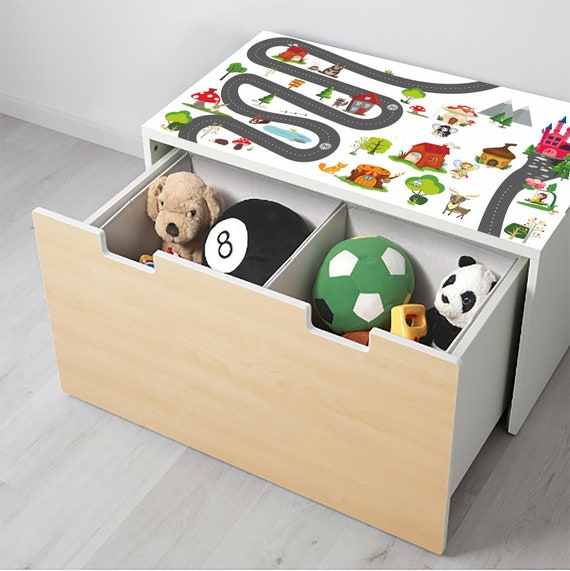 Alfombra de juegos para coches 90 x 50 cm Adhesivo para muebles Camino forestal compatible con banco de almacenaje IKEA STUVA Muebles no incluidos 90 x 50 cm Etsy Espana
