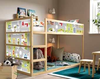 IKEA Kura Beds for Kids Room - City streets and roads - Nursery Decor Kura Bed Sticker