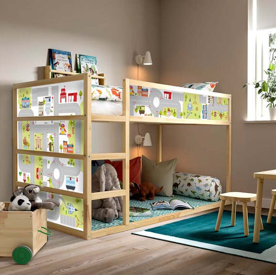 IKEA Kura Beds for Kids Room City Streets and Roads Nursery Decor Kura Bed Sticker Etsy Canada