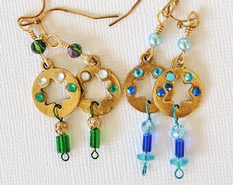 Star of David earrings, Magen David earrings, Judaica earrings, Judaica jewelry, Jewish earrings, Jewish jewelry,bat mitzvah gift (#342/537)