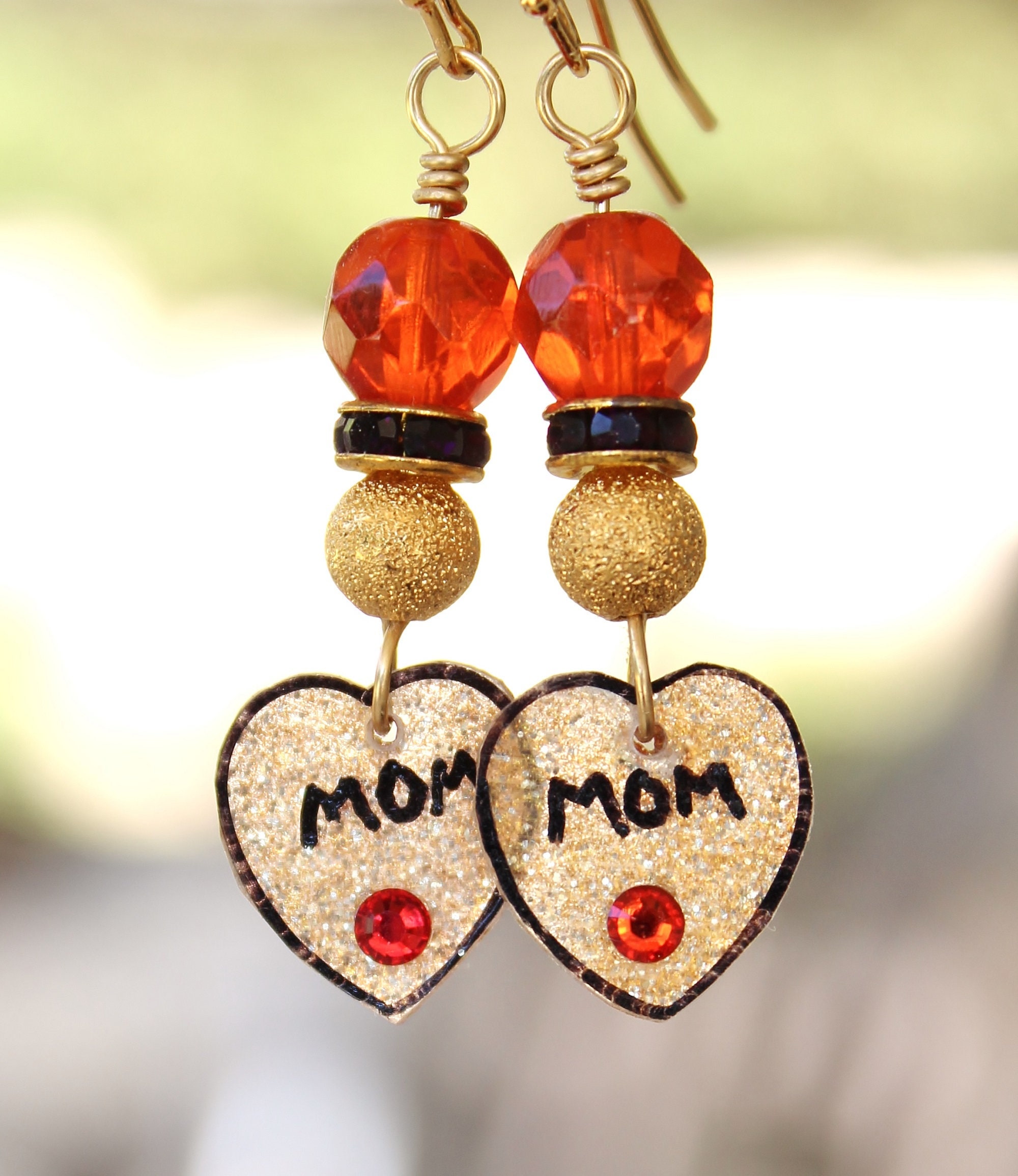 Love Mom earrings(#827)