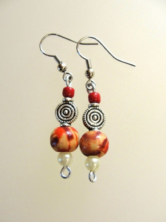 Boho Wood BeadEearrings (#149)