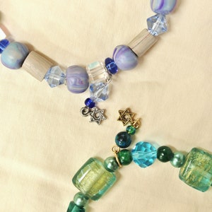 judaica bracelets, jewish bracelets, star of david, magen david, jewish bead bracelets, jewish star bracelets, bat mitzvah gift (#57/206)