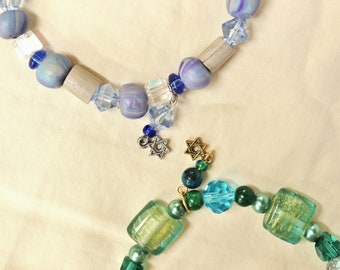 judaica bracelets, jewish bracelets, star of david, magen david, jewish bead bracelets, jewish star bracelets, bat mitzvah gift (#57/206)