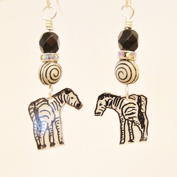Zebra Safari Earrings (#636)