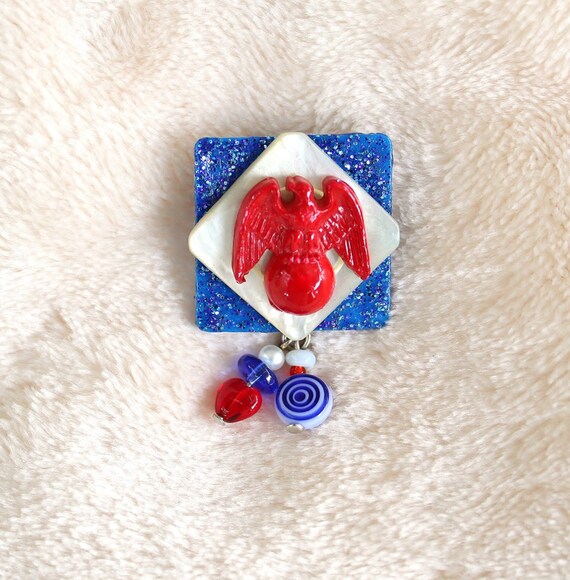 Red Eagle 4th of July Pin (#788)