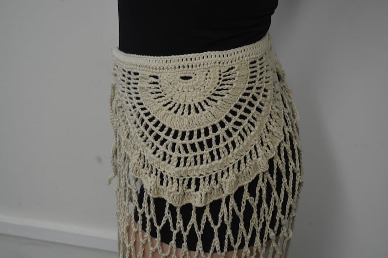 Crochet Skirt/CoverUp Festival Skirt Open Back Etsy