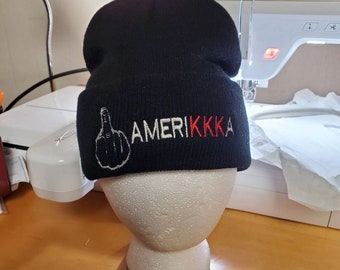 Fuck Amerikkka Embroidered Beanie