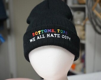 Bottoms Tops Todos odiamos a los policías gorros bordados
