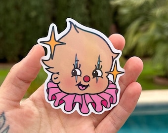 Kewpie Sticker/ Kewpie Clown /Holographic/Kewpie Doll/Laptop/Hydroflask/