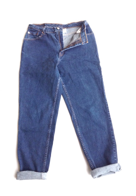 Vintage levis 550 jeans natural dark wash, highwa… - image 2
