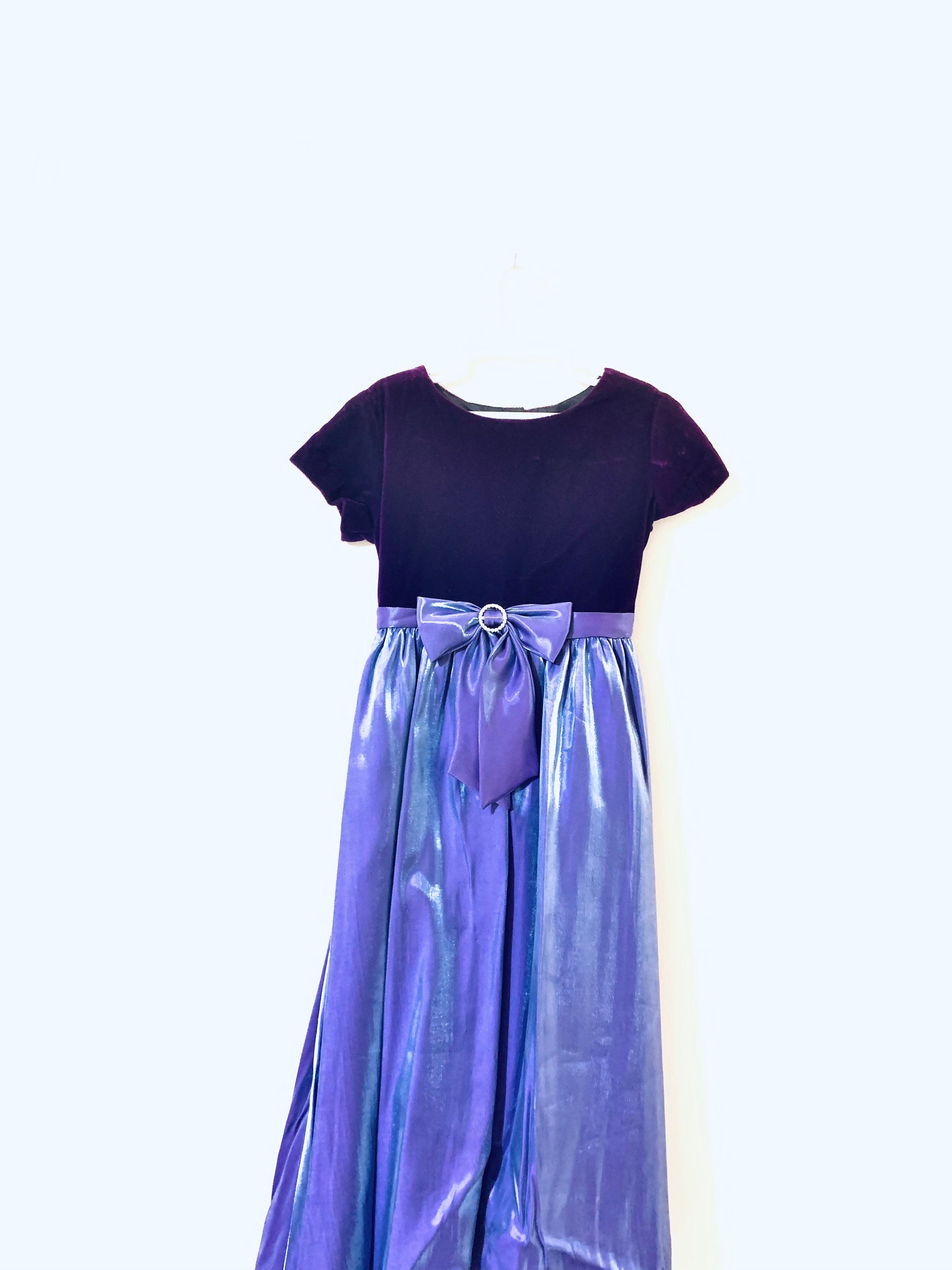 7yrs 8yrs Royal Purple Gown. Iridescent 