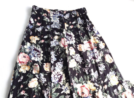 Retro floral print skirt. Vintage skirt - image 3