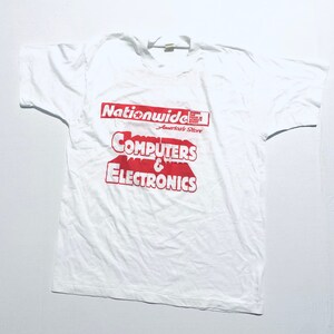 Vintage 90s Graphic T-Shirt: Nationwide Computers Electronics Tee