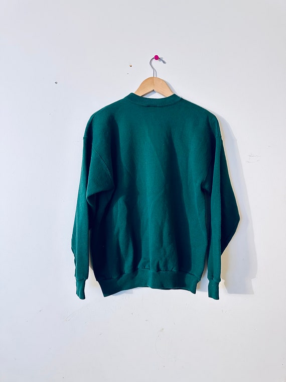 90's Xmas green Noel sweatshirt. Christmas Graphi… - image 5