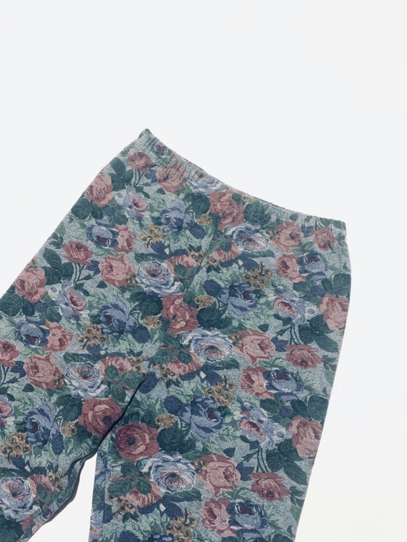 Versatile 80's Vintage floral print leggings. Cot… - image 5