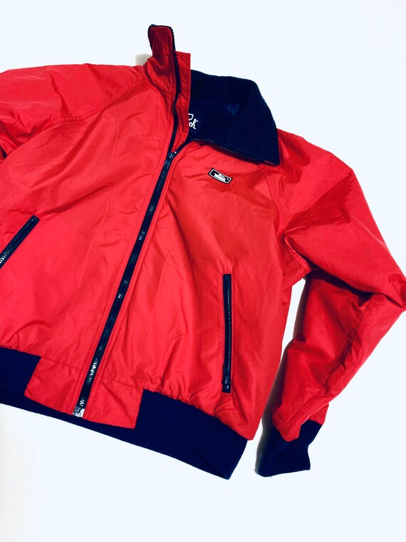 Woolrich 90s Red nylon windbreaker/bomber jacket.… - image 3