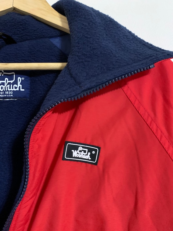 Woolrich 90s Red nylon windbreaker/bomber jacket.… - image 2