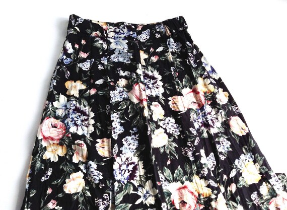 Retro floral print skirt. Vintage skirt - image 2