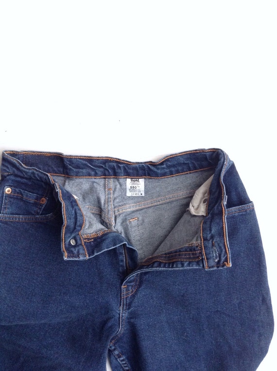 Vintage levis 550 jeans natural dark wash, highwa… - image 4