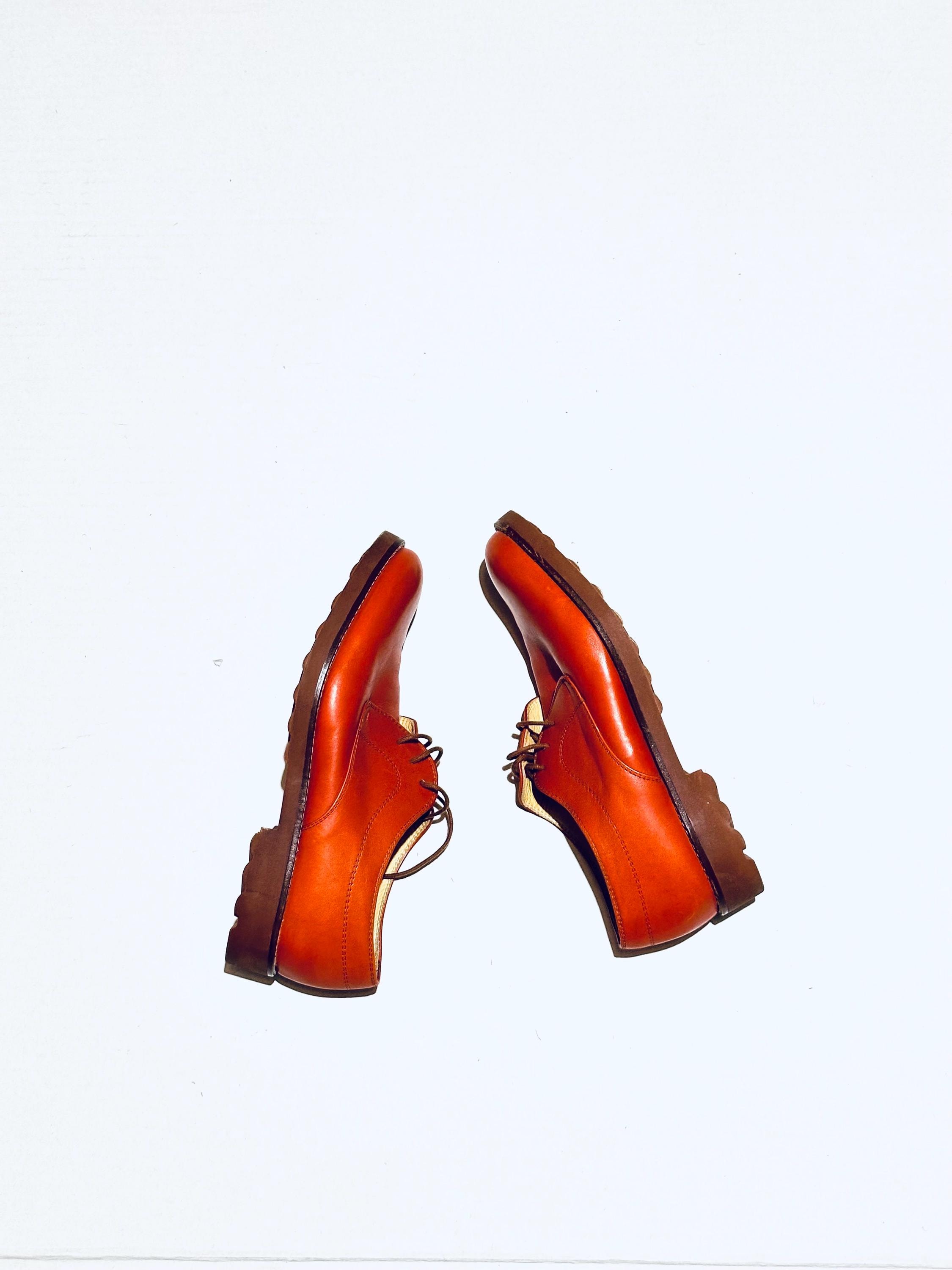 open lace back dress Naot Footwear Fremont Burnt Orange Patent Leather / 40