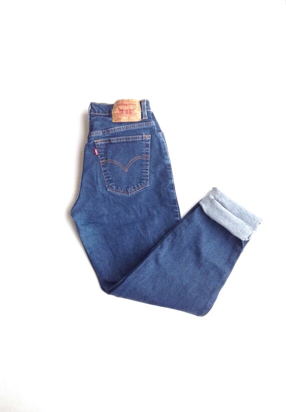 Vintage levis 550 jeans natural dark wash, highwa… - image 3