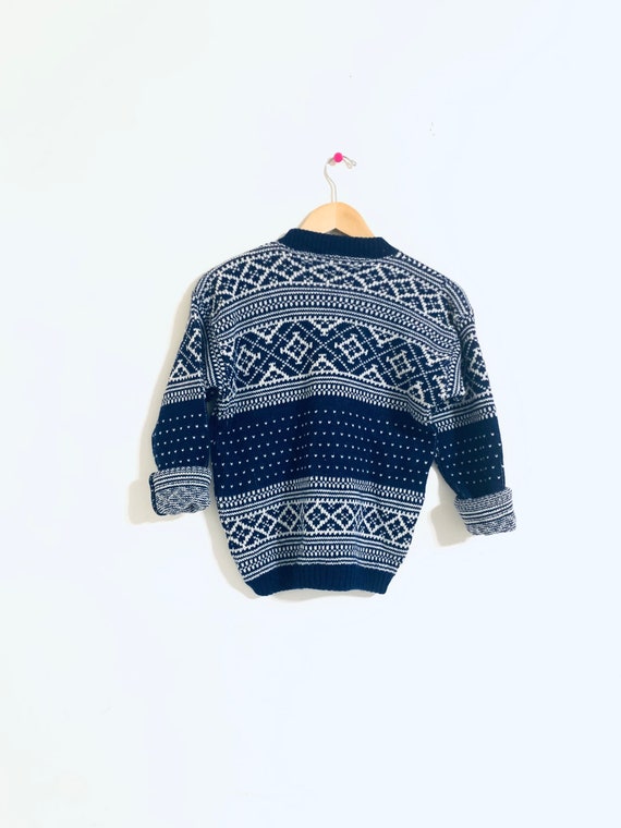 Blue Norway thick wool sweater. Nordic wool, prin… - image 2