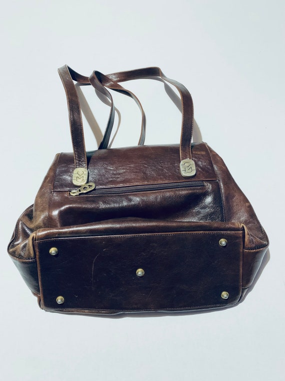 Marino Orlandi , brown vintage bag. Retro designe… - image 10