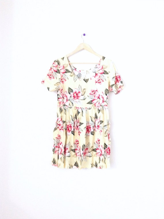 Vintage floral print baby doll dress. 80's floral… - image 5