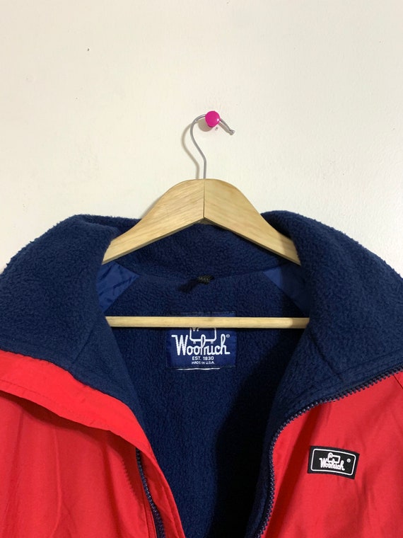 Woolrich 90s Red nylon windbreaker/bomber jacket.… - image 5